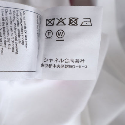 Chanel Heart CC Logo Front Print Short Sleeve T-Shirt White — view 8