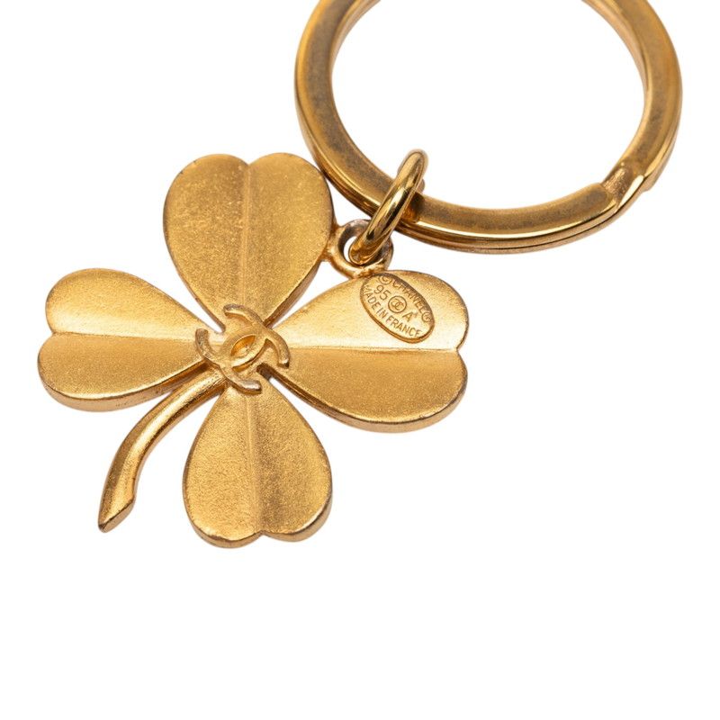 Chanel CC Logo Vintage Black Key Holder Gold Plating — view 3