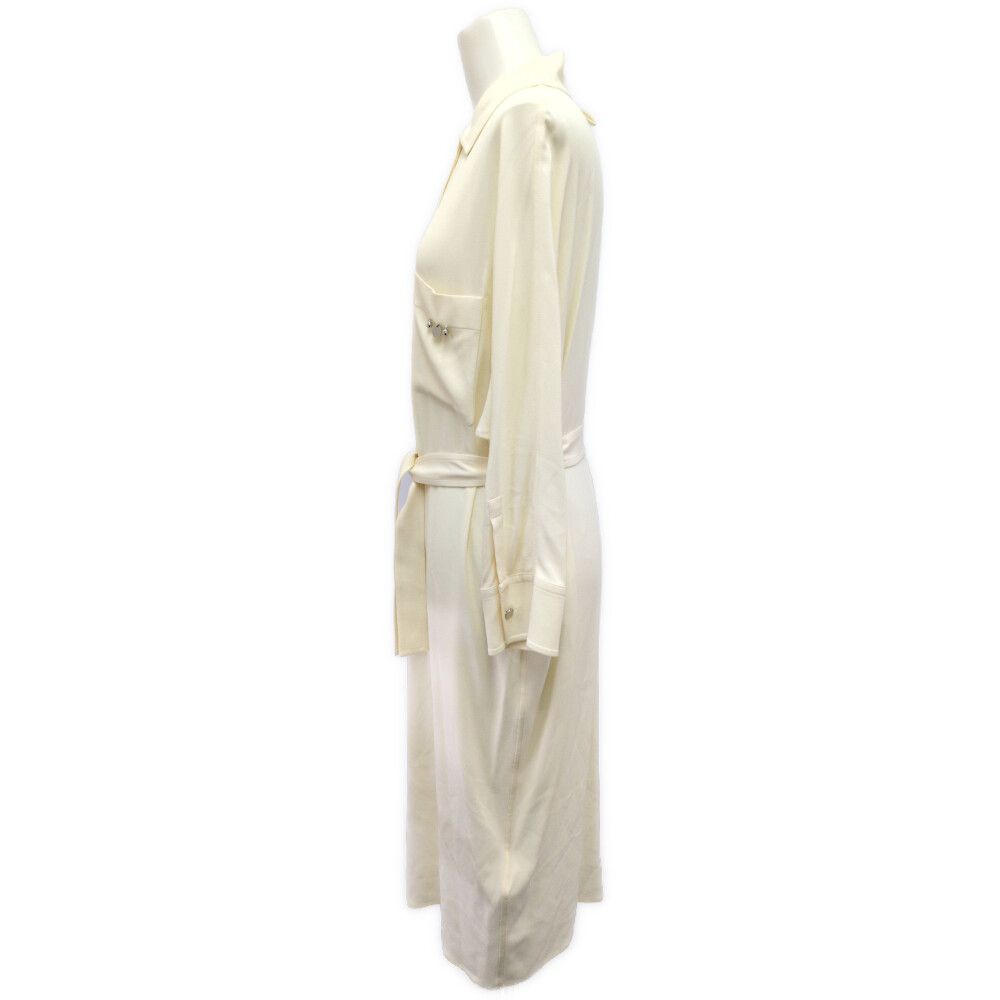 Hermes Silk Shirtdress 36 Beige T-Shirt — view 2