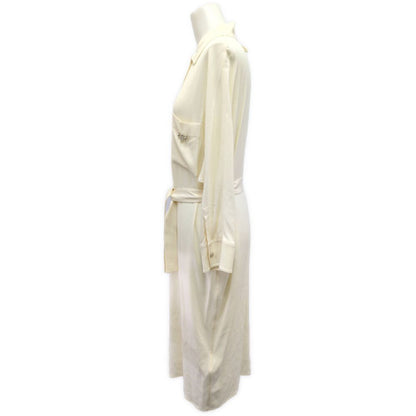 Hermes Silk Shirtdress 36 Beige T-Shirt — view 2