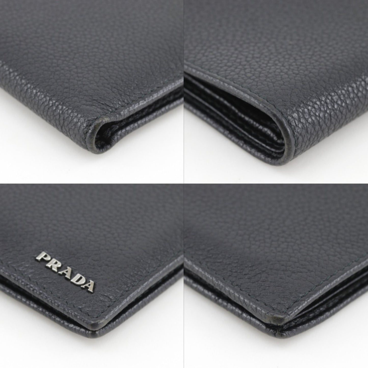 Prada 2 Leather Nero Black Wallet — view 4