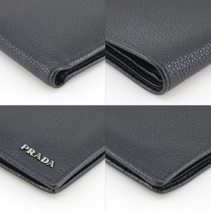 Prada 2 Leather Nero Black Wallet — view 4