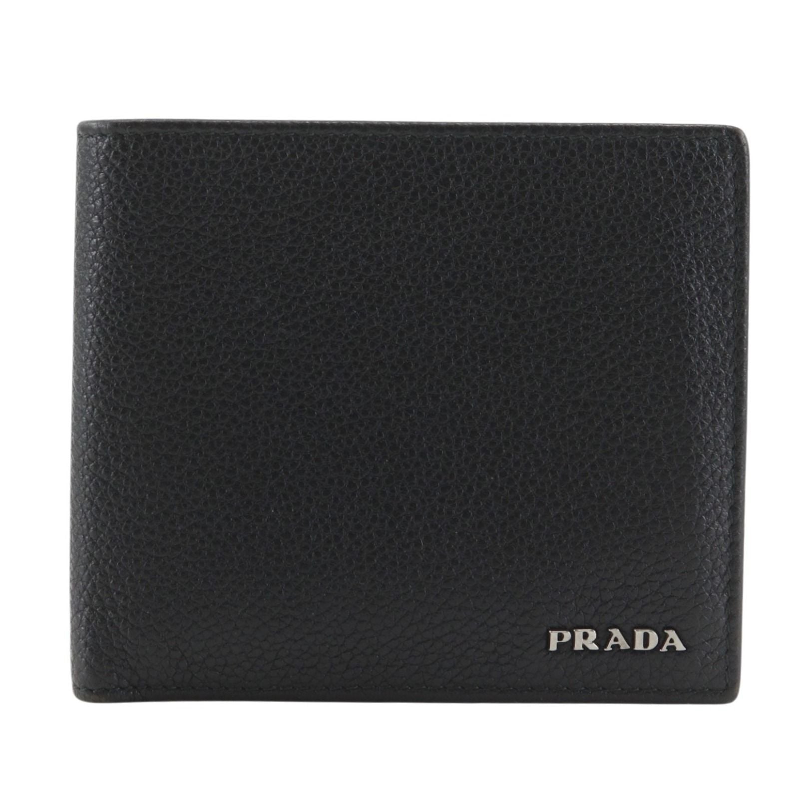 Prada 2 Leather Nero Black Wallet