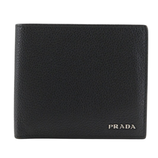 Prada 2 Leather Nero Black Wallet