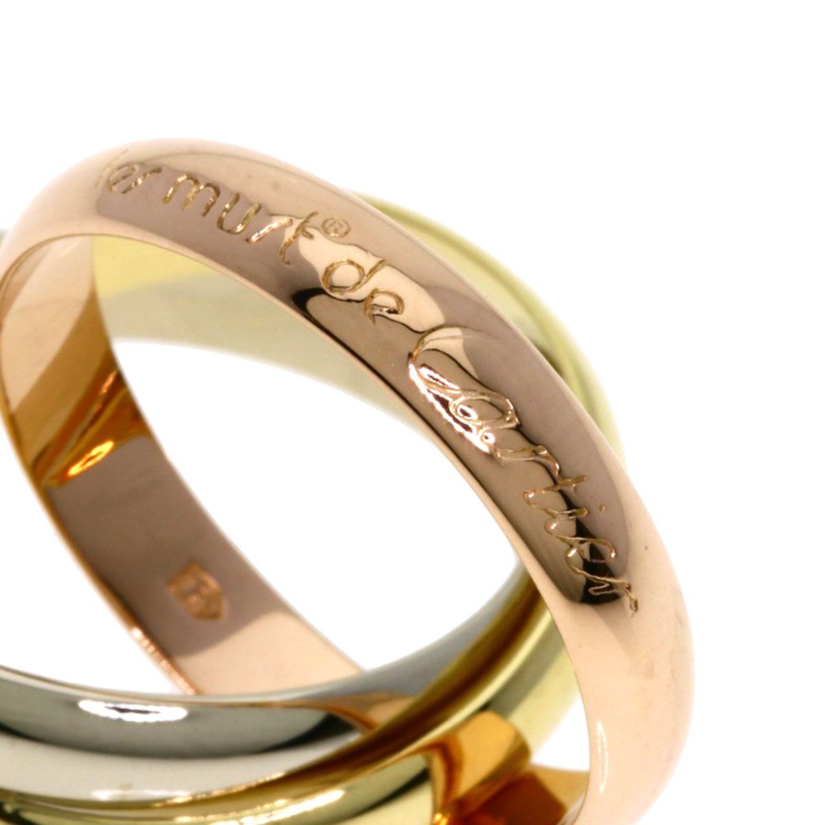 Cartier Trinity 51 Ring 18k Yellow Gold 18k Pink White — view 5