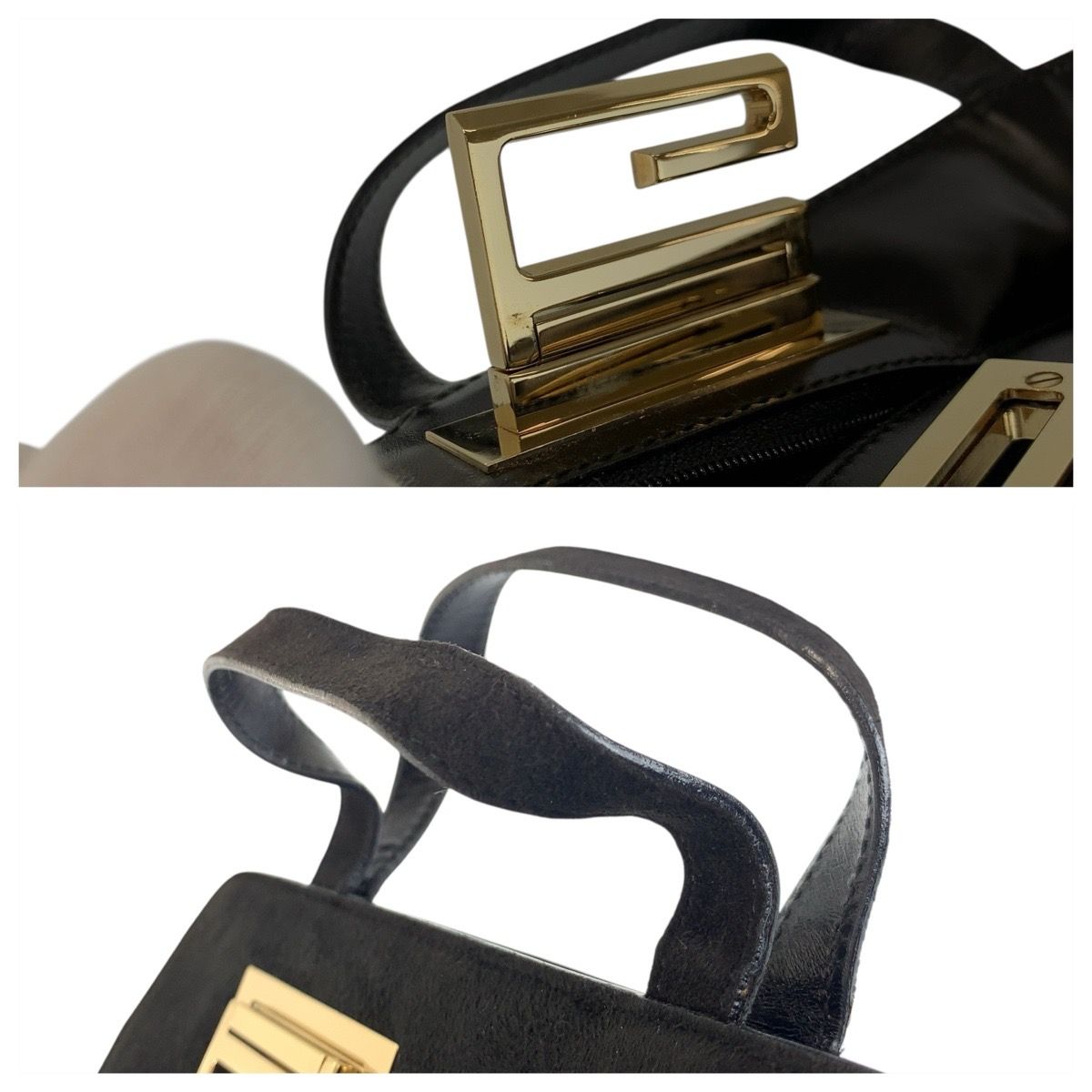 Gucci Black Gold Suede 007 Tote — view 5