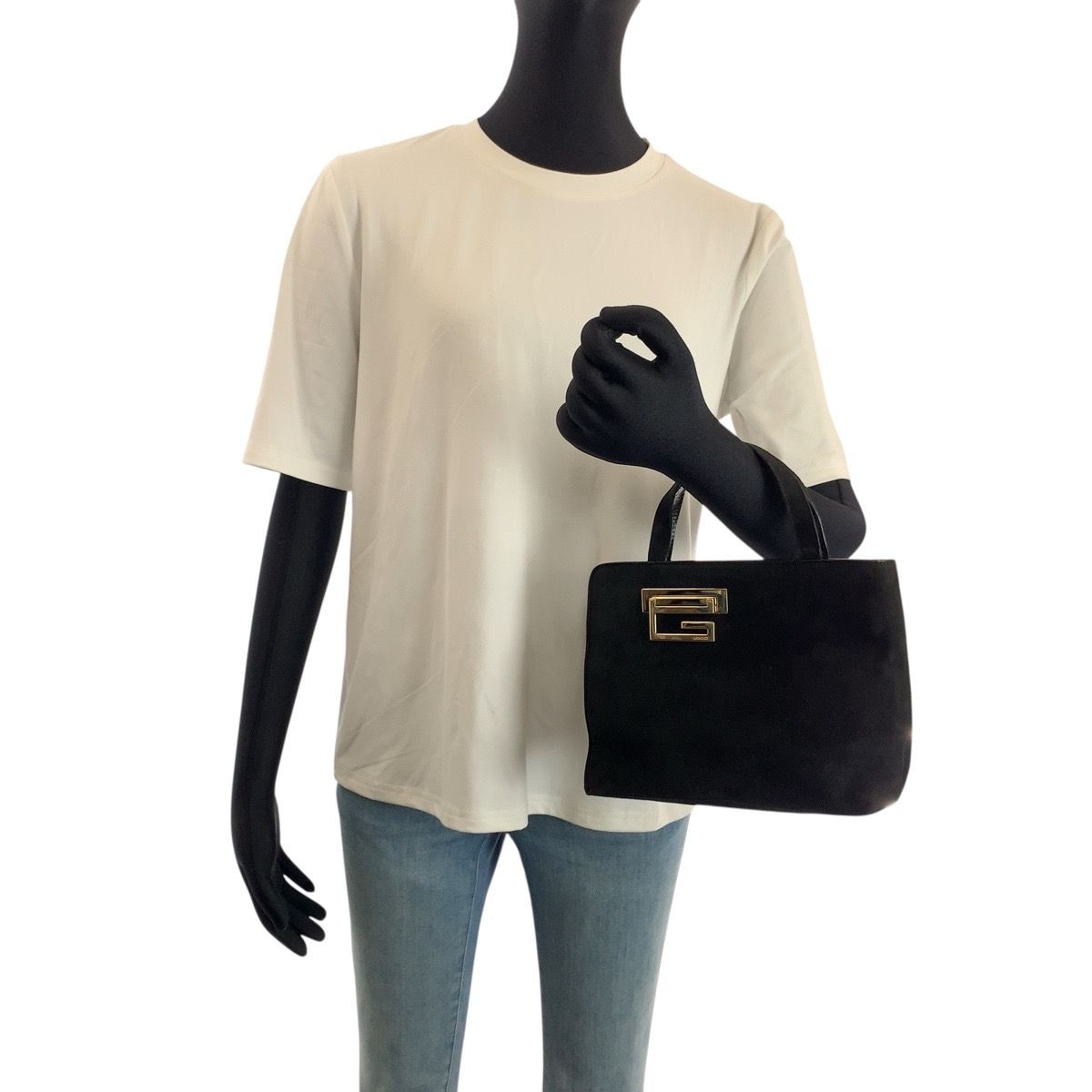 Gucci Black Gold Suede 007 Tote — view 6