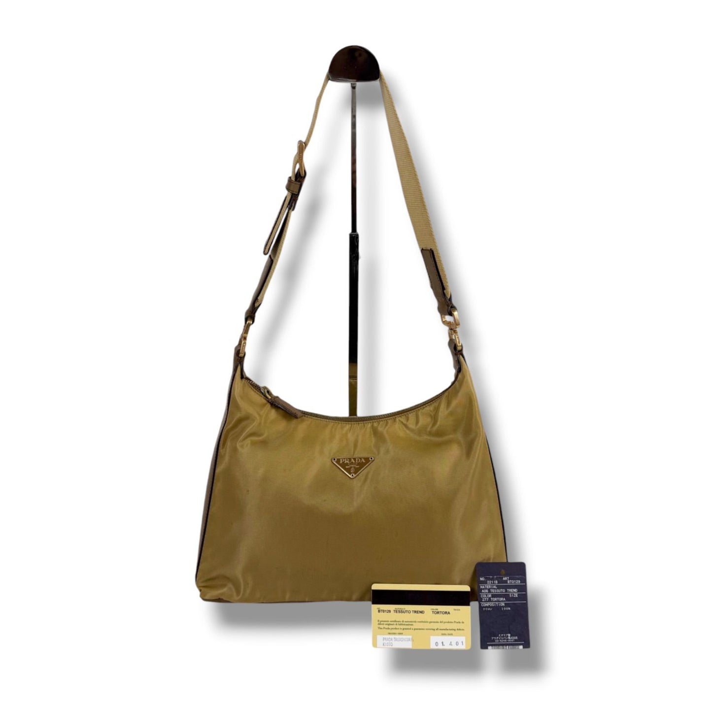Prada Trianglelogo Shoulder Bag Bo Beige Brown