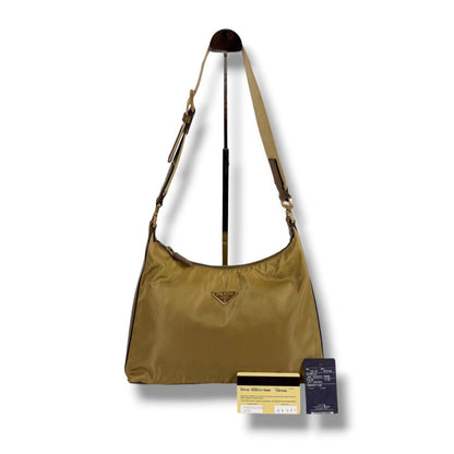 Prada Trianglelogo Shoulder Bag Bo Beige Brown