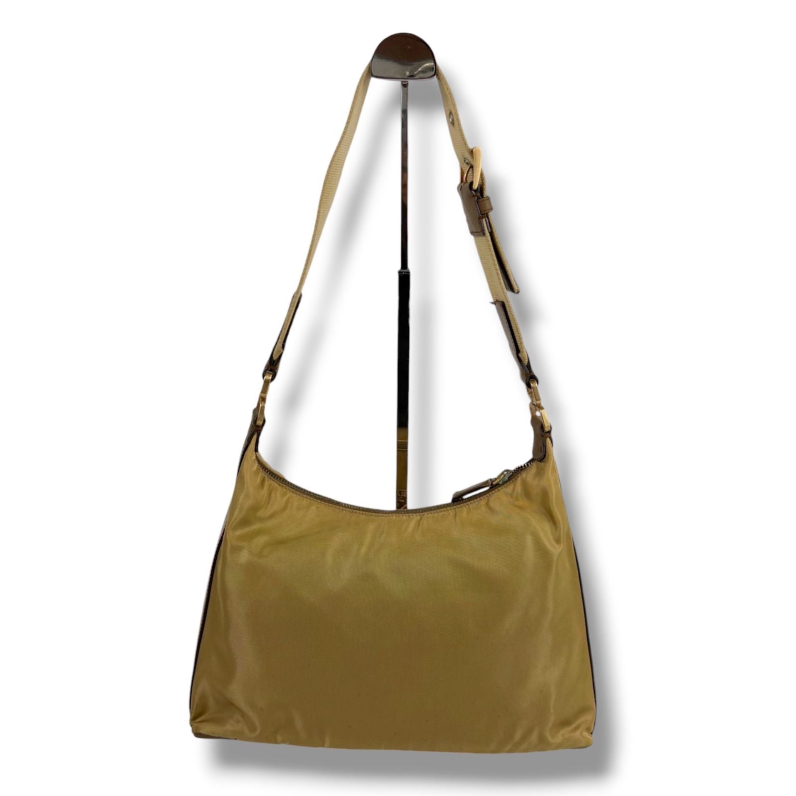 Prada Trianglelogo Shoulder Bag Bo Beige Brown — view 3