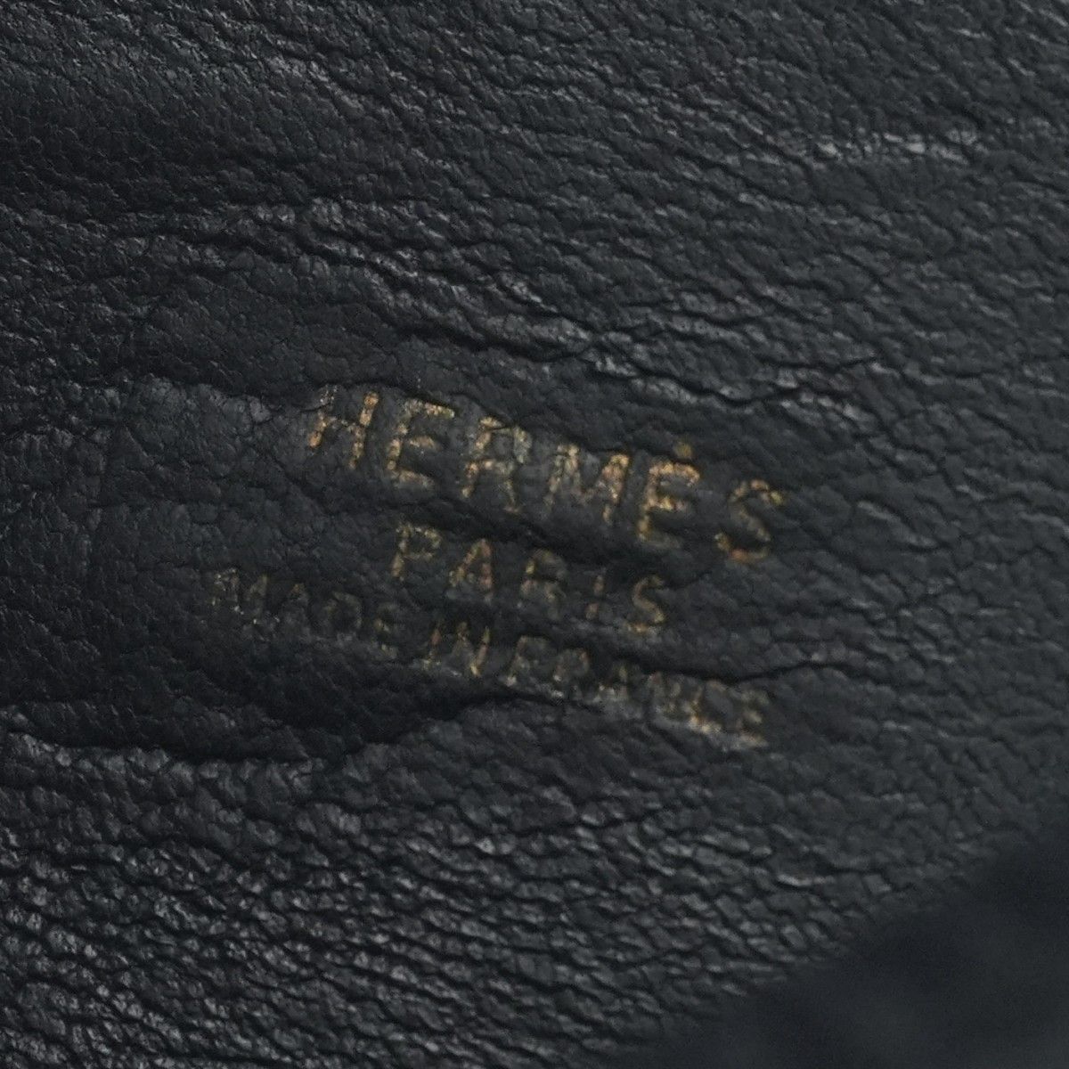 Hermes Folies Tote Shoulder Bag Courchevel Blue Indigo Navy Gold Round — view 7