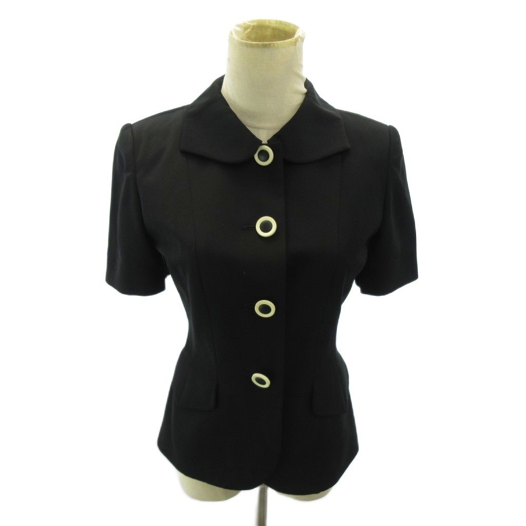 Dior Made ledio Mademoiselle Vintage Jacket Short Sleeve Logo Black