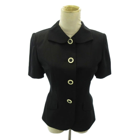 Dior Made ledio Mademoiselle Vintage Jacket Short Sleeve Logo Black