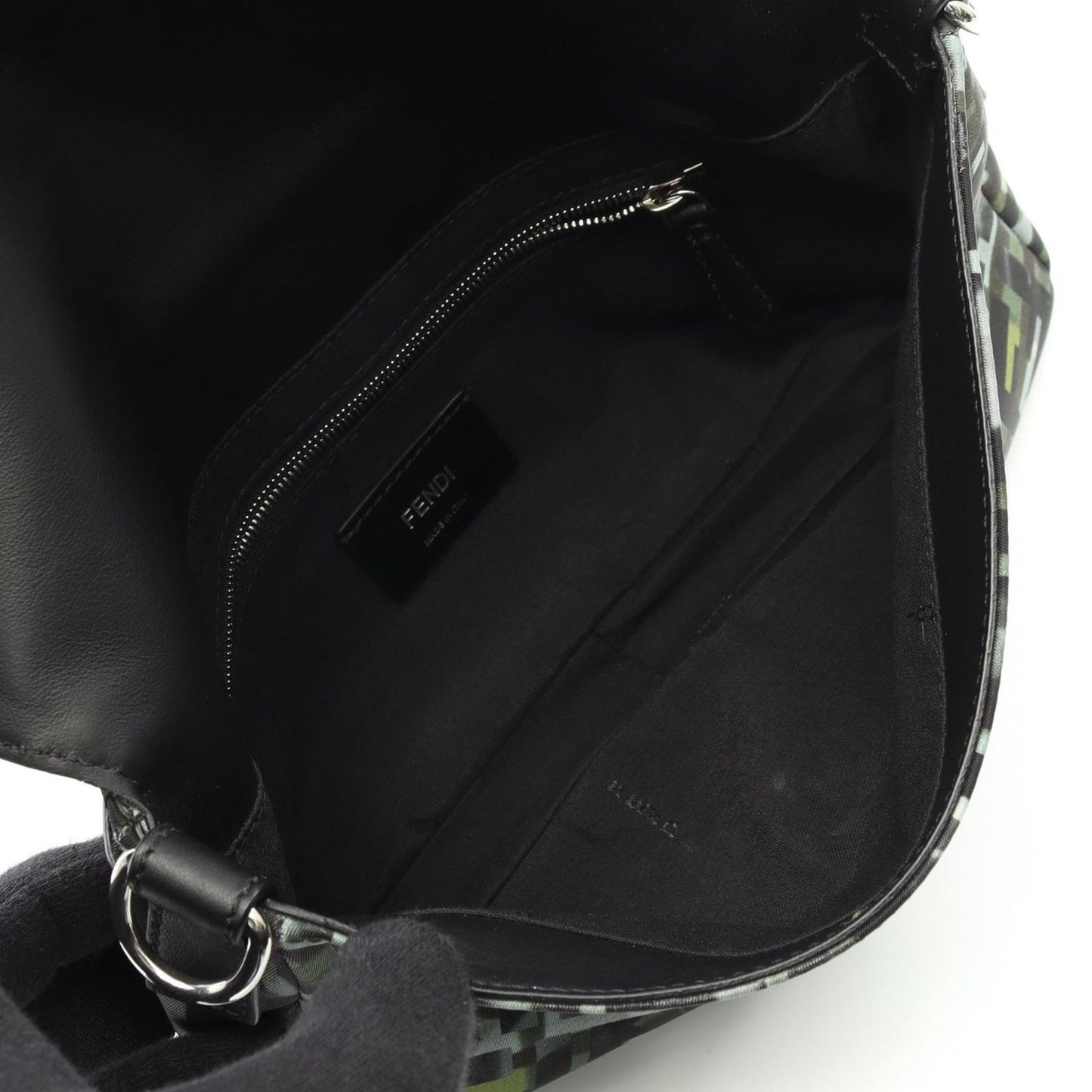 Fendi Black Green Nylon Leather — view 3