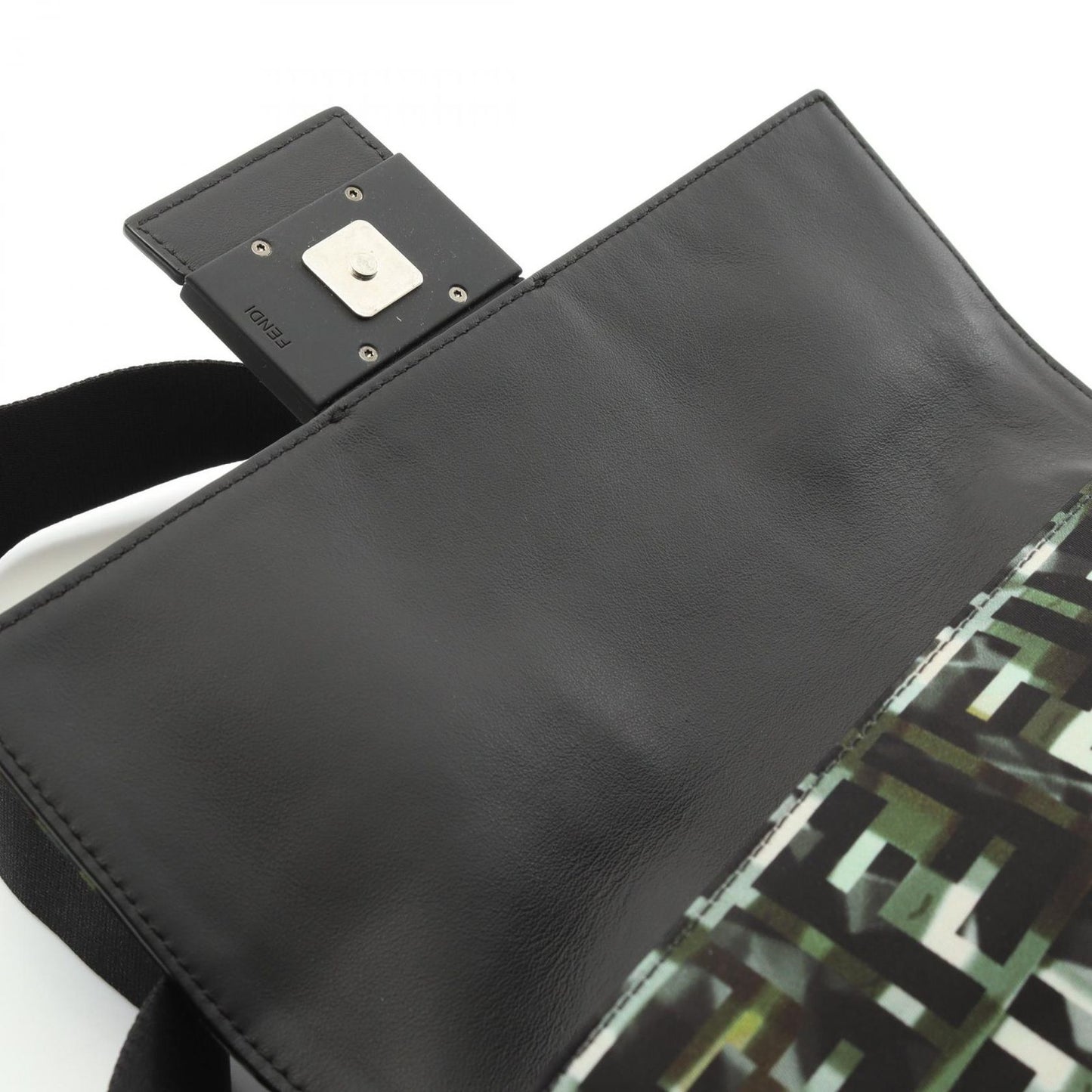 Fendi Black Green Nylon Leather — view 9