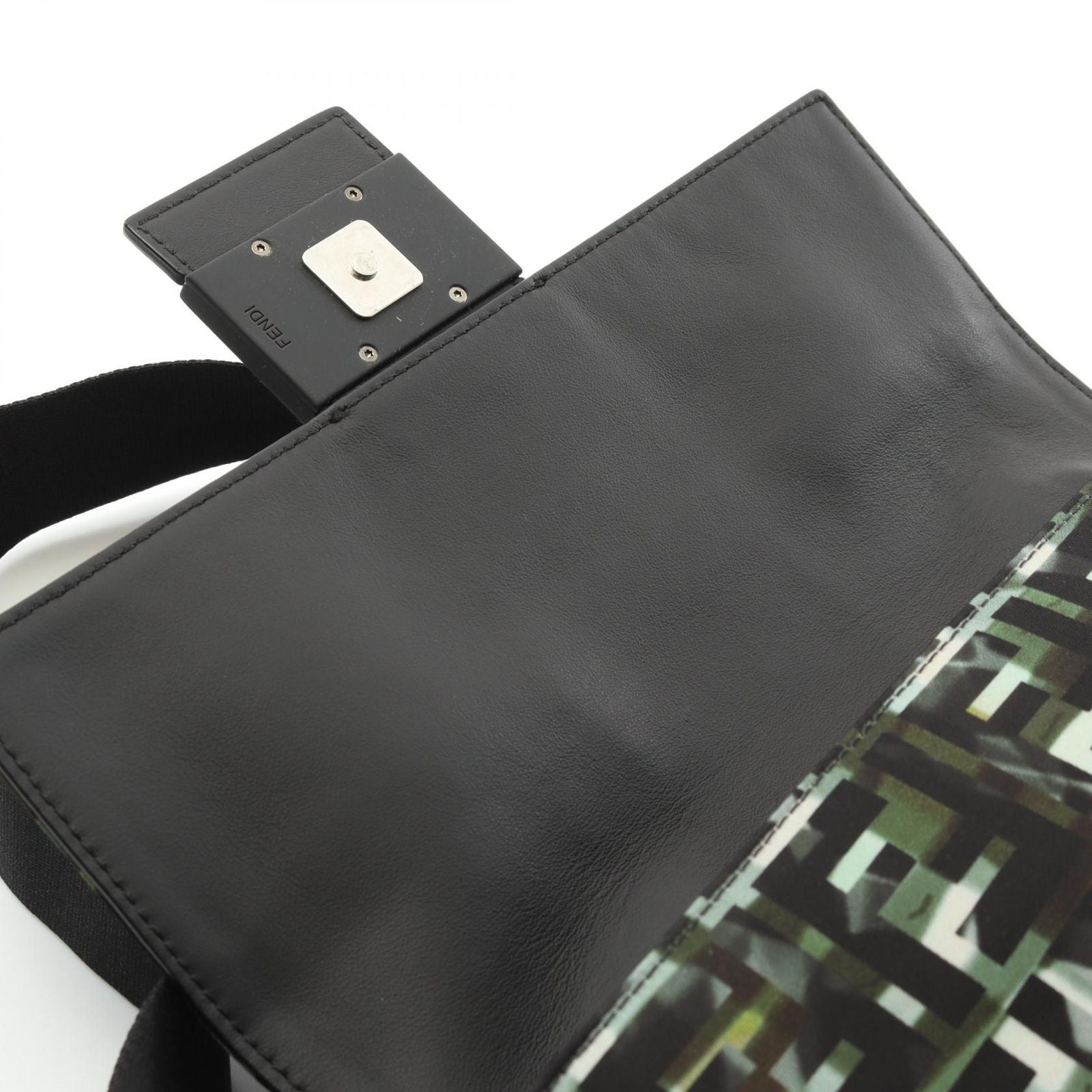 Fendi Black Green Nylon Leather — view 9