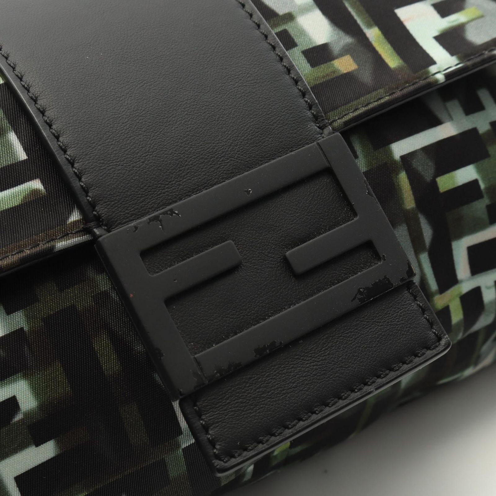 Fendi Black Green Nylon Leather — view 5