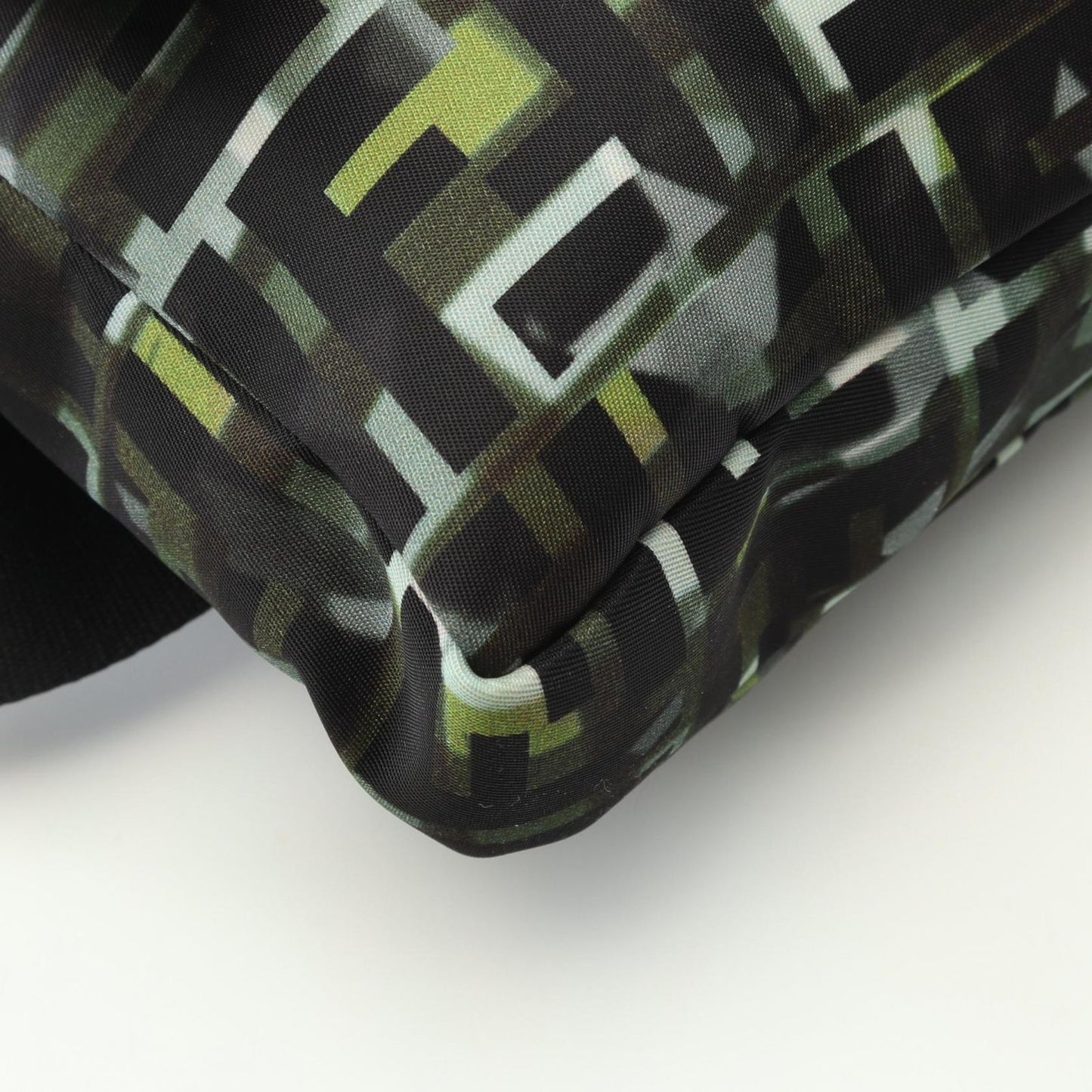 Fendi Black Green Nylon Leather — view 6