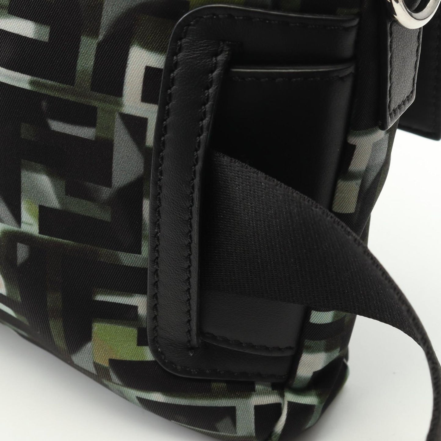 Fendi Black Green Nylon Leather — view 8