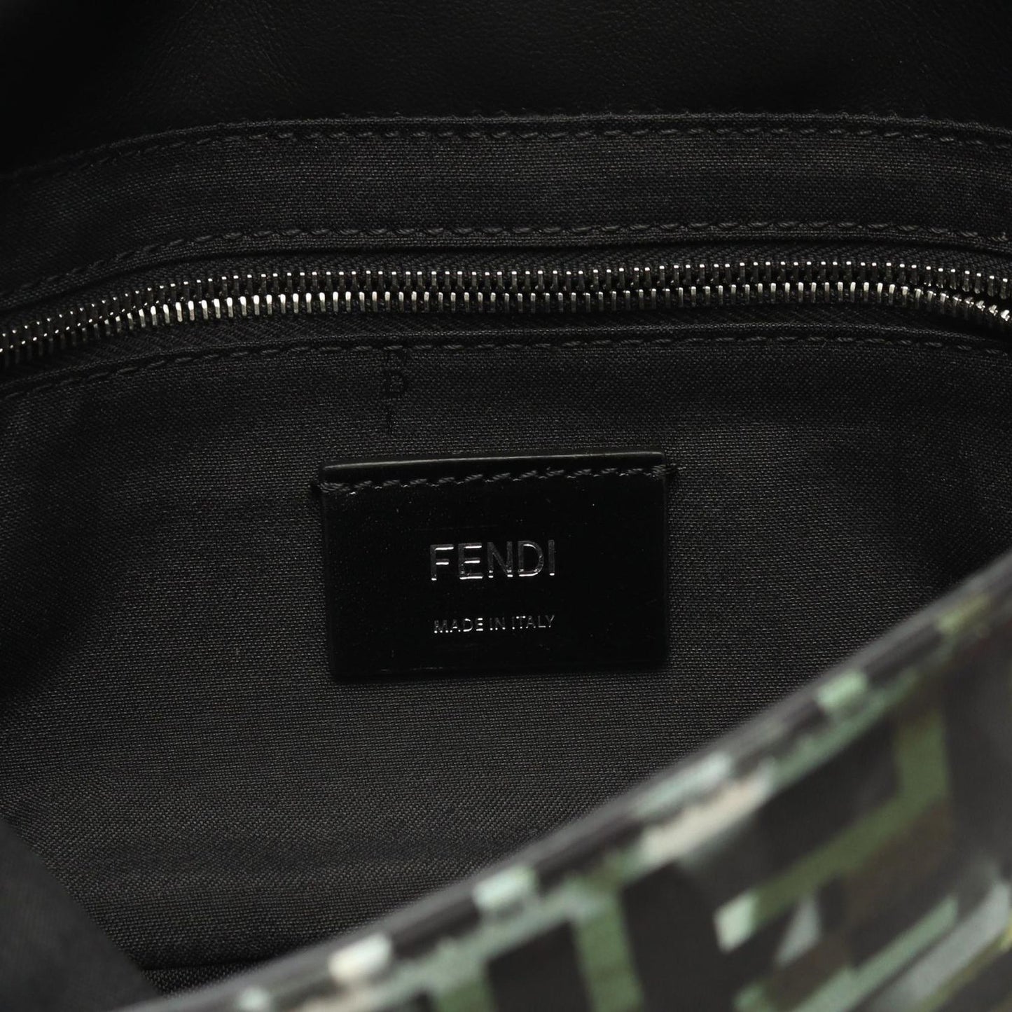Fendi Black Green Nylon Leather — view 4