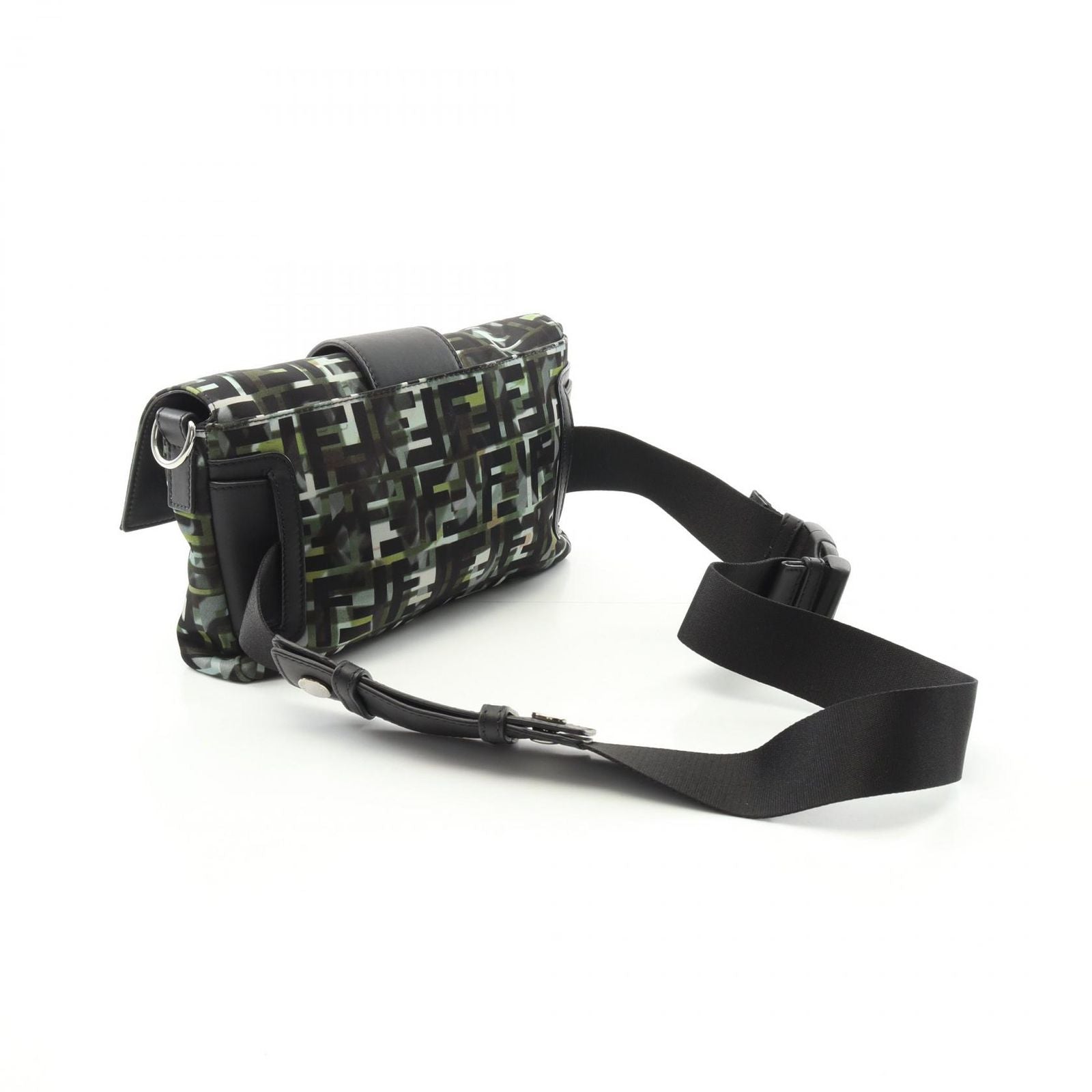Fendi Black Green Nylon Leather — view 2