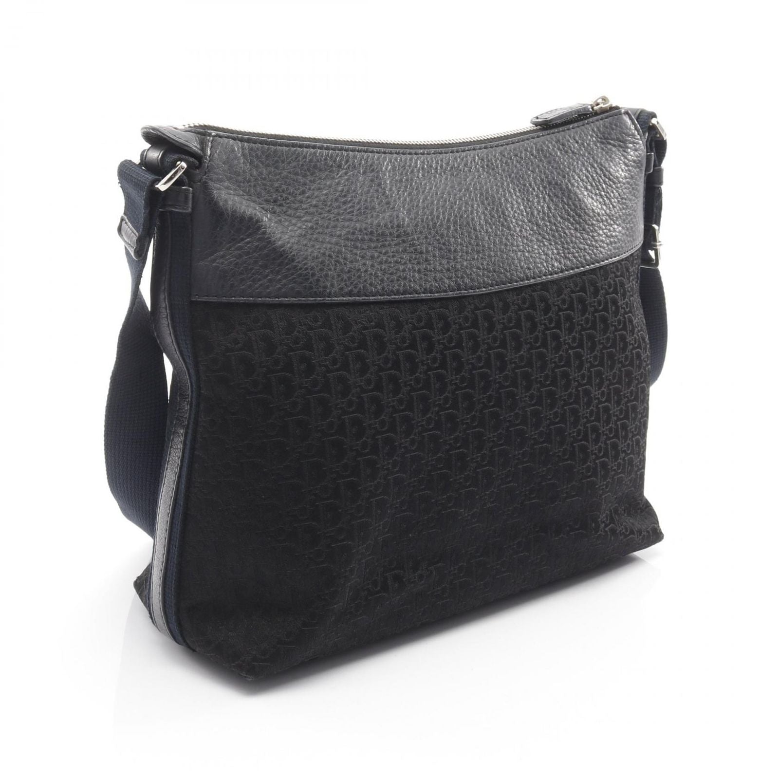 Dior Dio Shoulder Bag tosnine Tobta Black Canvas Leather SleLadyUse — view 2