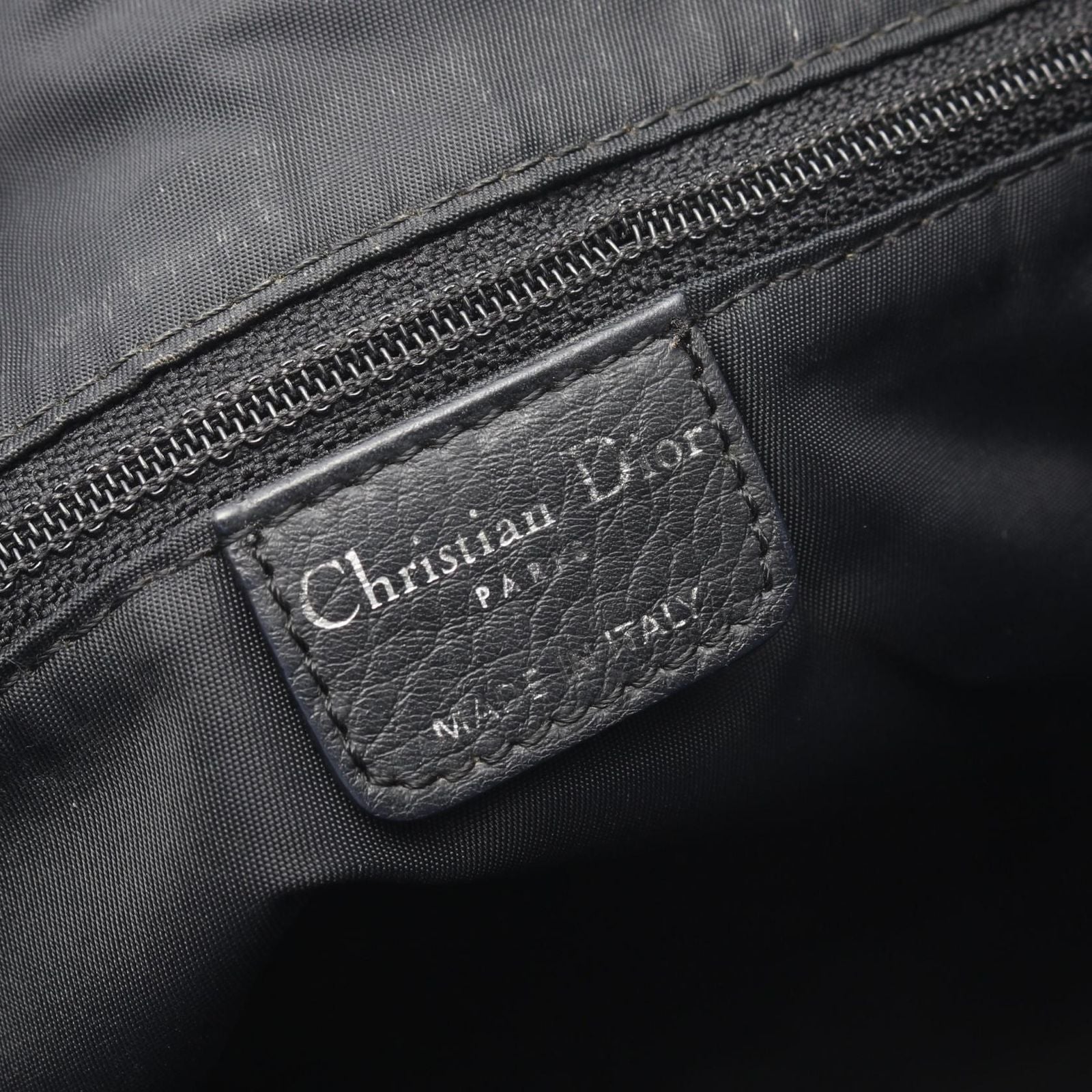 Dior Dio Shoulder Bag tosnine Tobta Black Canvas Leather SleLadyUse — view 4