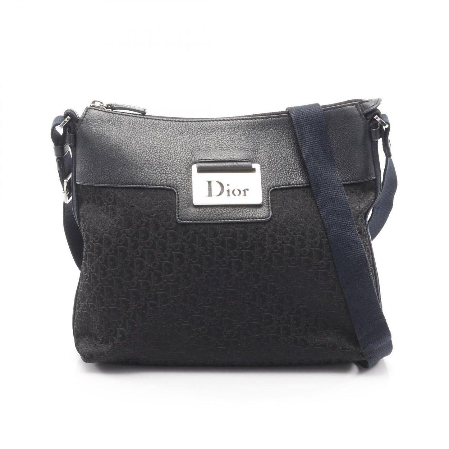 Dior Dio Shoulder Bag tosnine Tobta Black Canvas Leather SleLadyUse