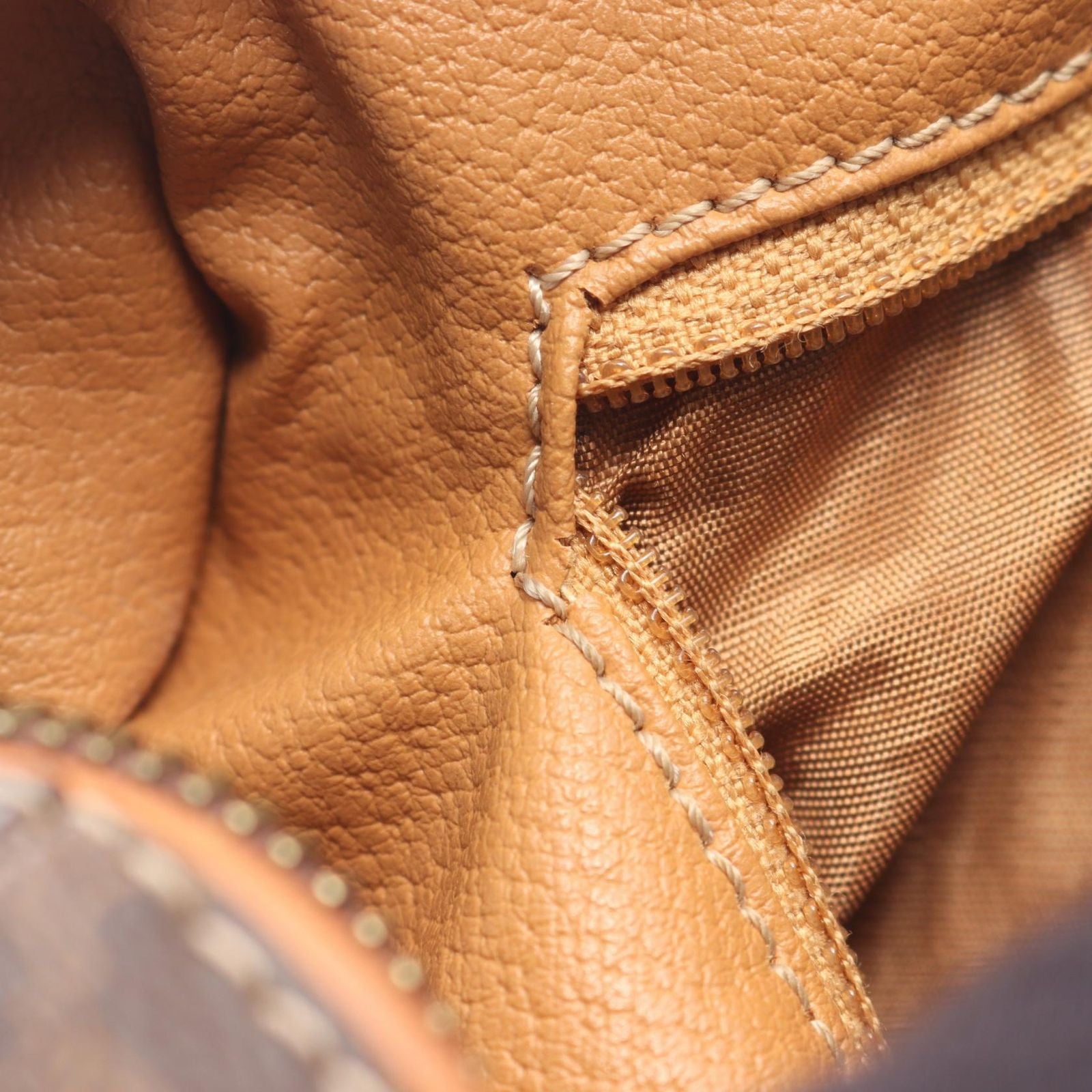 Celine Seri Handbag Brown Canvas Leather — view 7