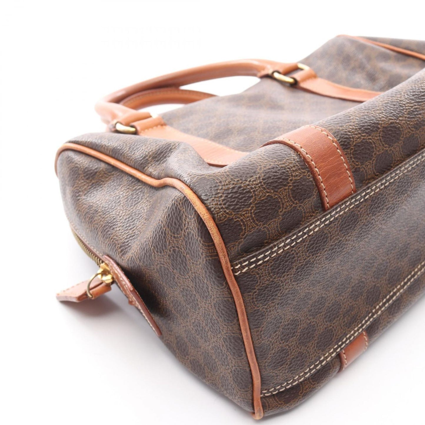 Celine Seri Handbag Brown Canvas Leather — view 9