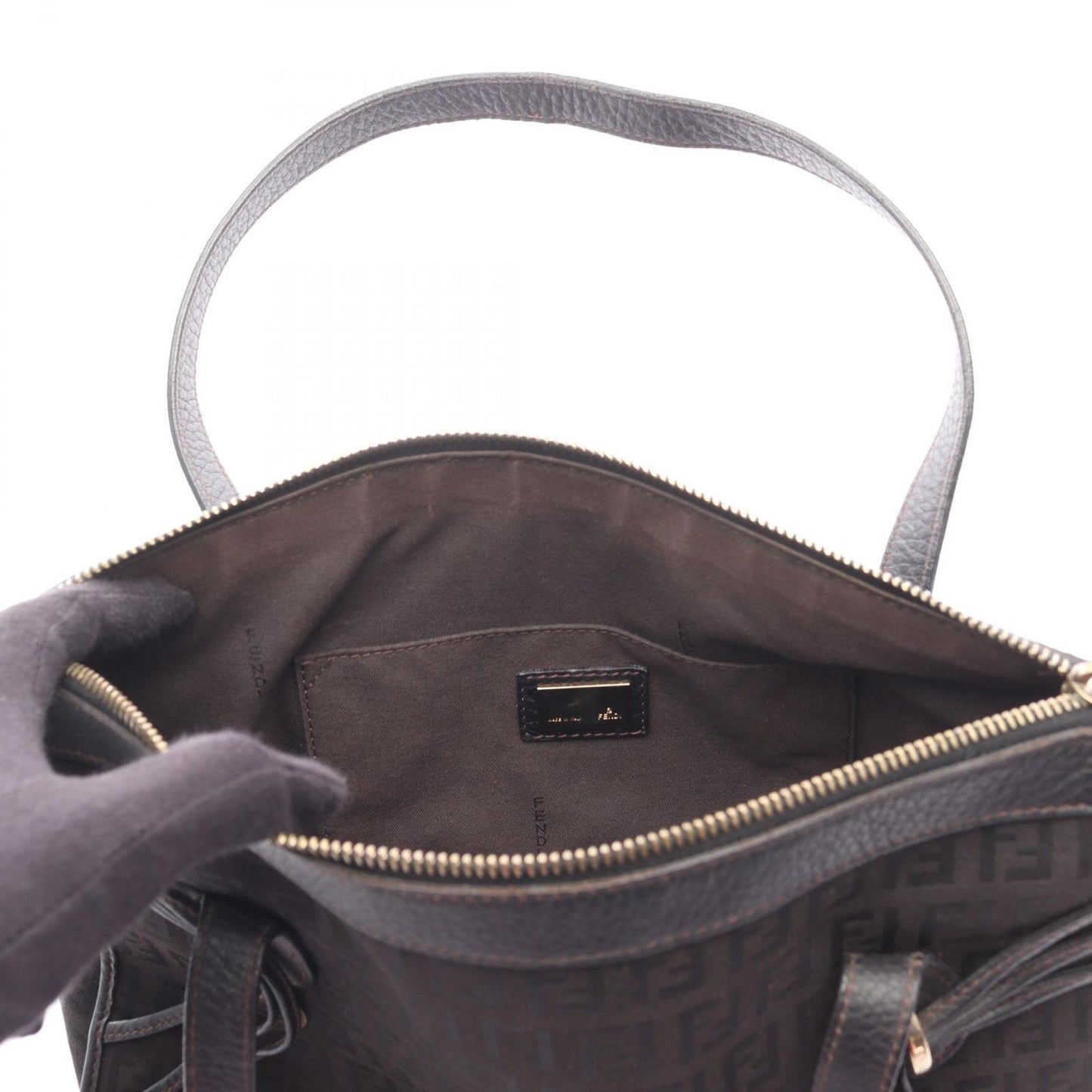 Fendi Handbag of Da Ninebrown Canvas Leather of — view 6