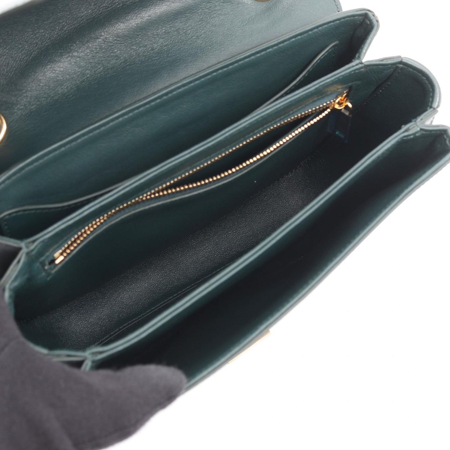 Celine Seri Shoulder Bag Midi Da Ninegreen Leather Che — view 3