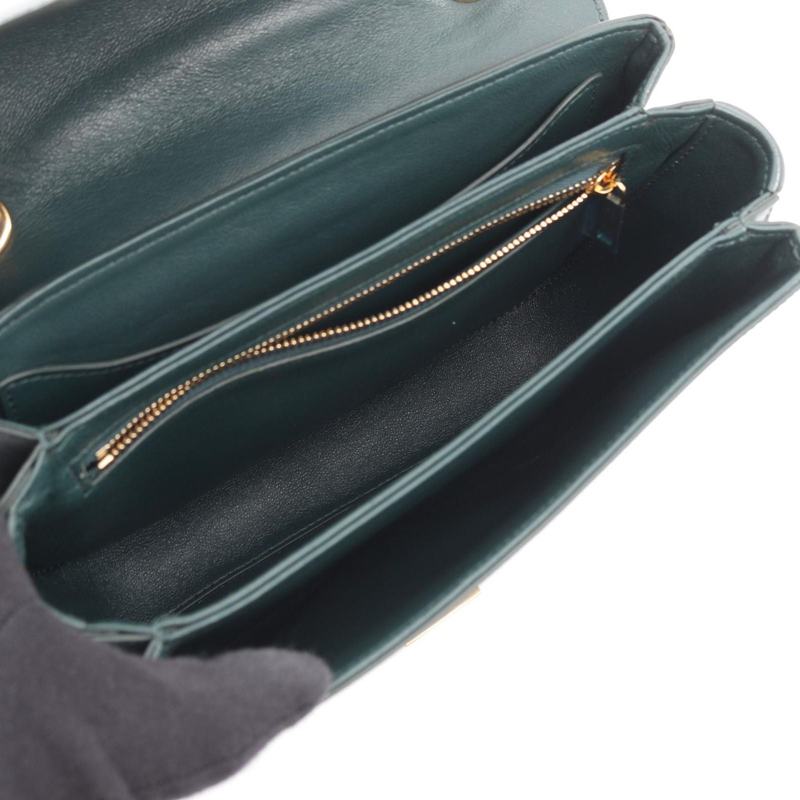 Celine Seri Shoulder Bag Midi Da Ninegreen Leather Che — view 3