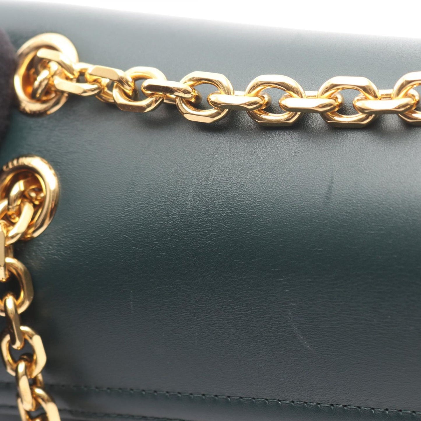 Celine Seri Shoulder Bag Midi Da Ninegreen Leather Che — view 8
