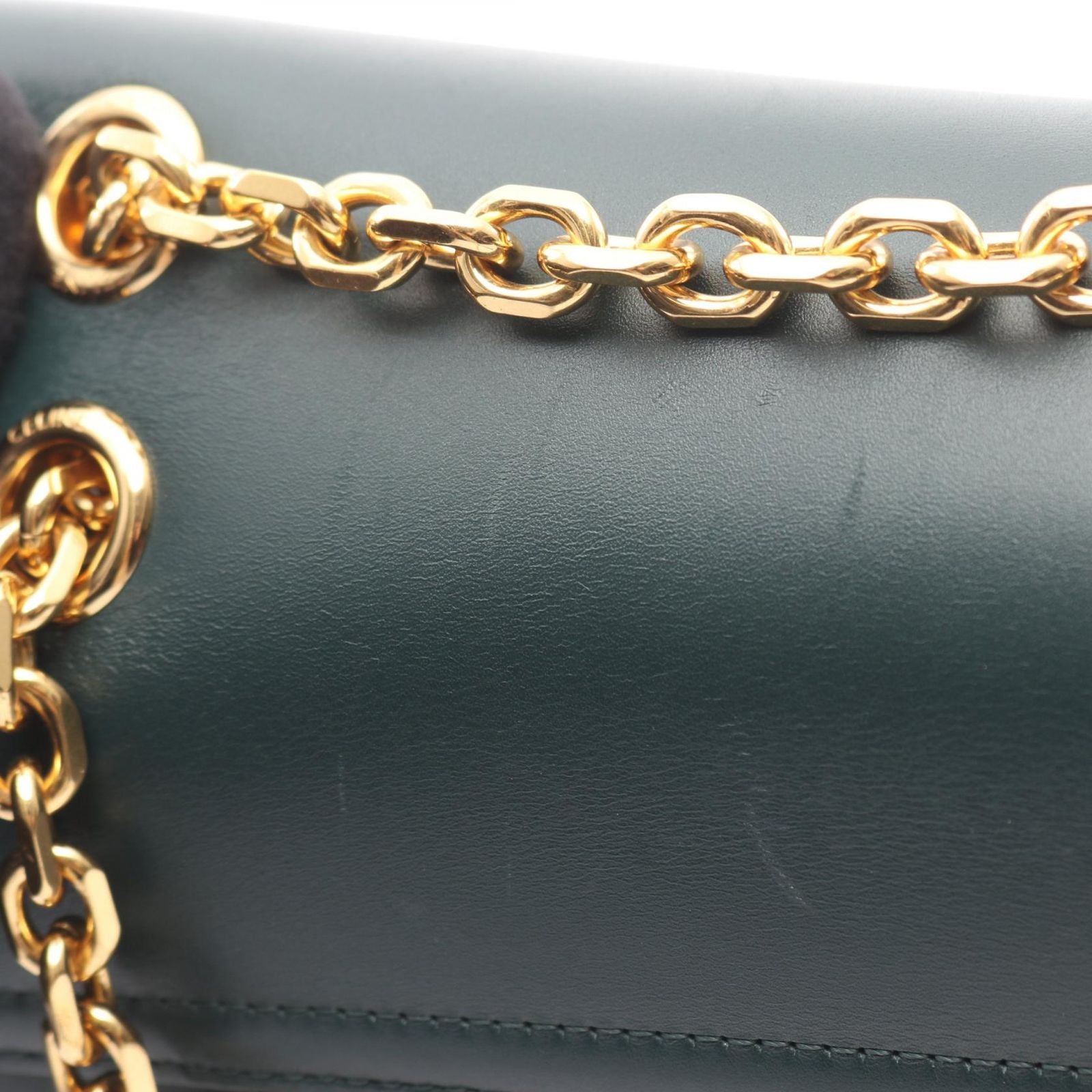Celine Seri Shoulder Bag Midi Da Ninegreen Leather Che — view 8