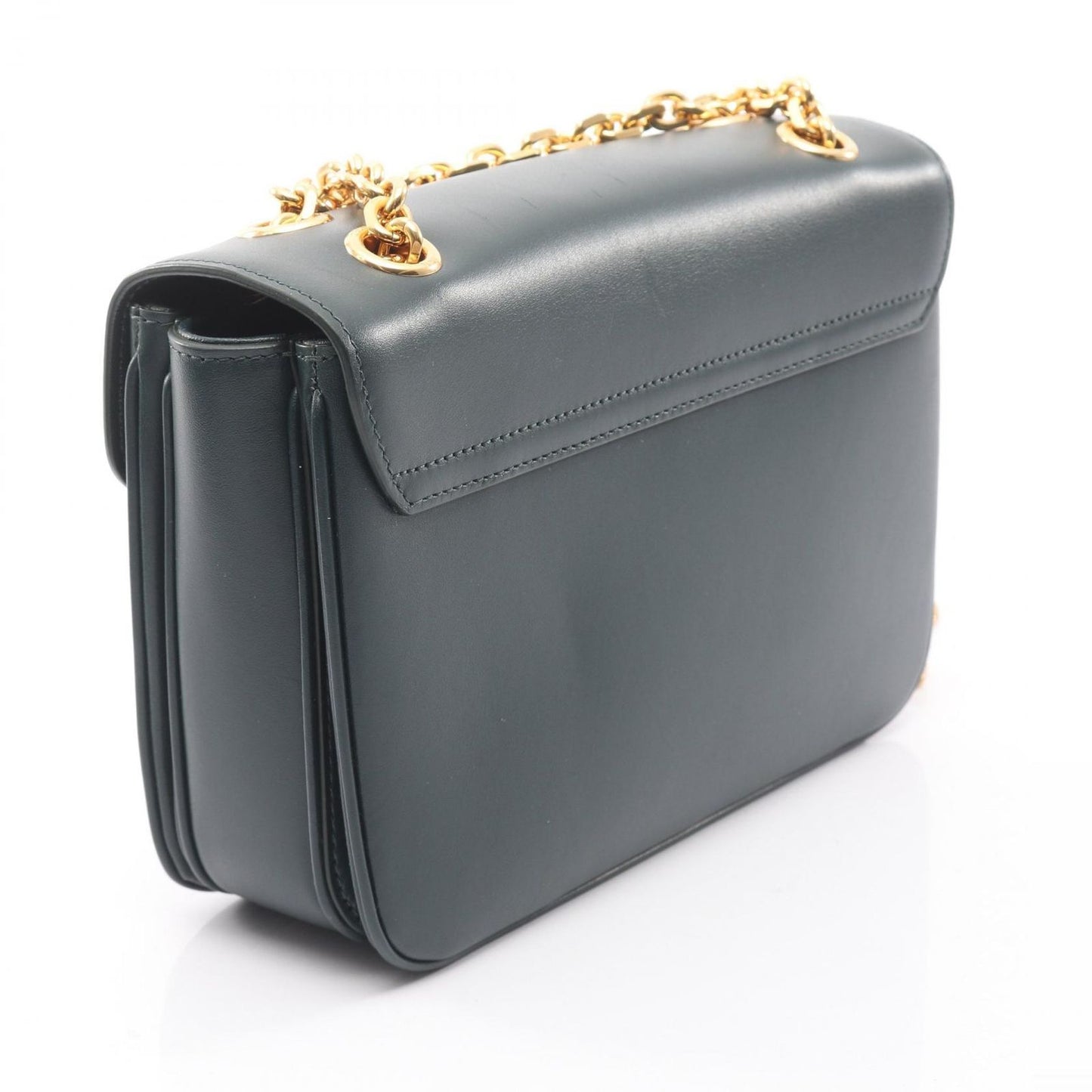 Celine Seri Shoulder Bag Midi Da Ninegreen Leather Che — view 2