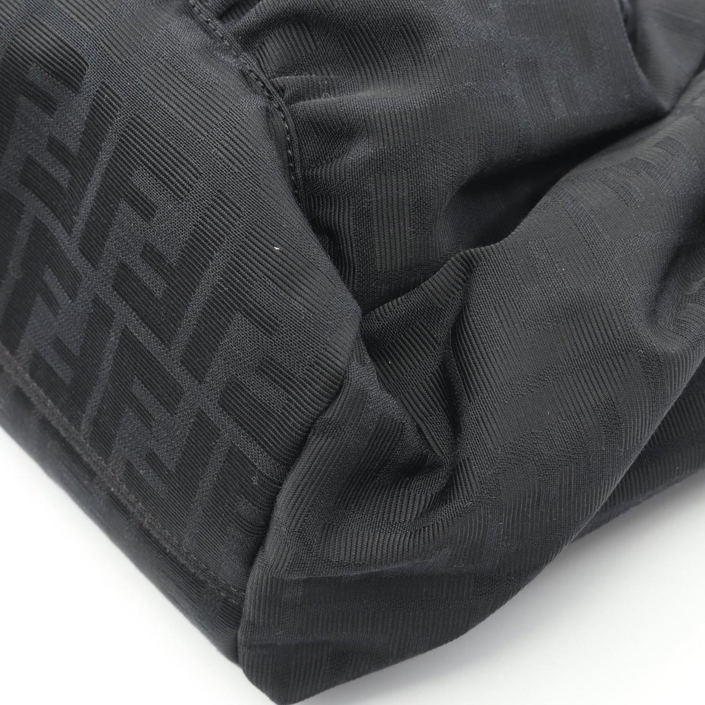 Fendi Tote Black Canvas Leather Sleda — view 5