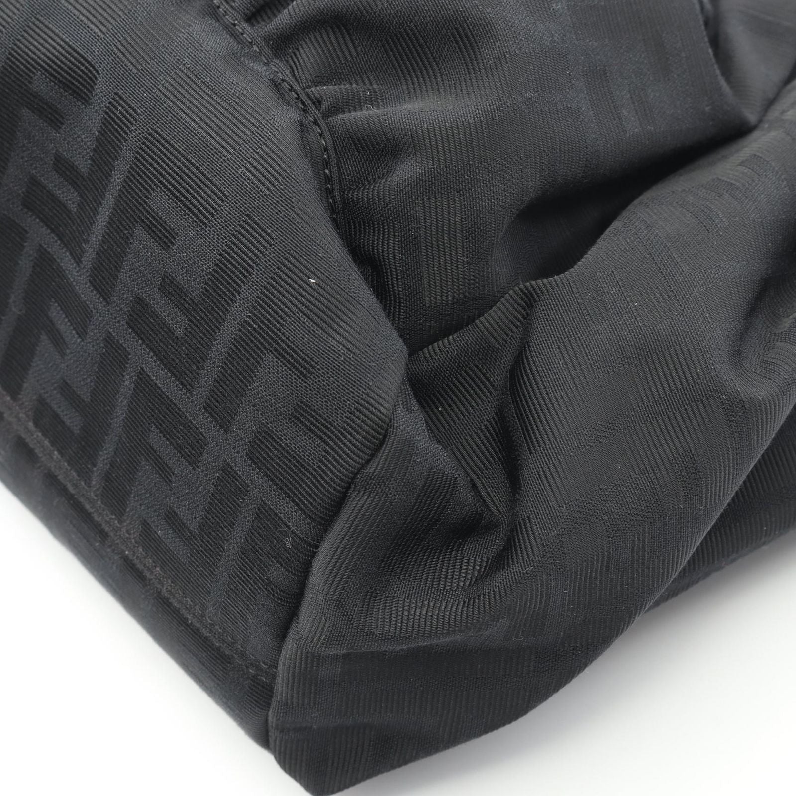 Fendi Tote Black Canvas Leather Sleda — view 5