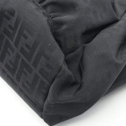 Fendi Tote Black Canvas Leather Sleda — view 5