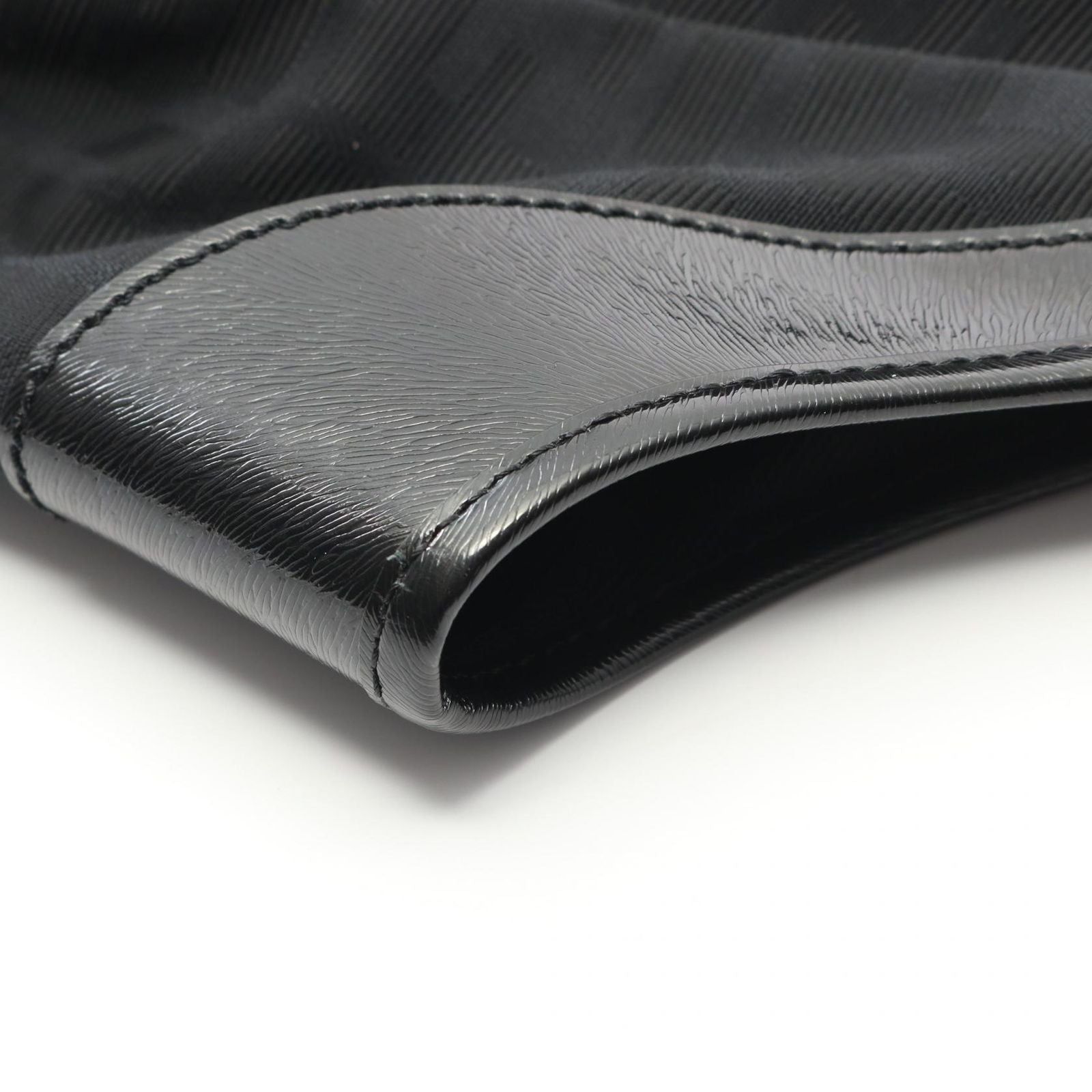 Fendi Tote Black Canvas Leather Sleda — view 7