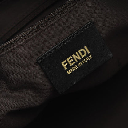 Fendi Tote Black Canvas Leather Sleda — view 4