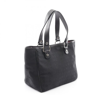 Bvlgari Handbag Logo Mania Black Canvas Leather — view 2