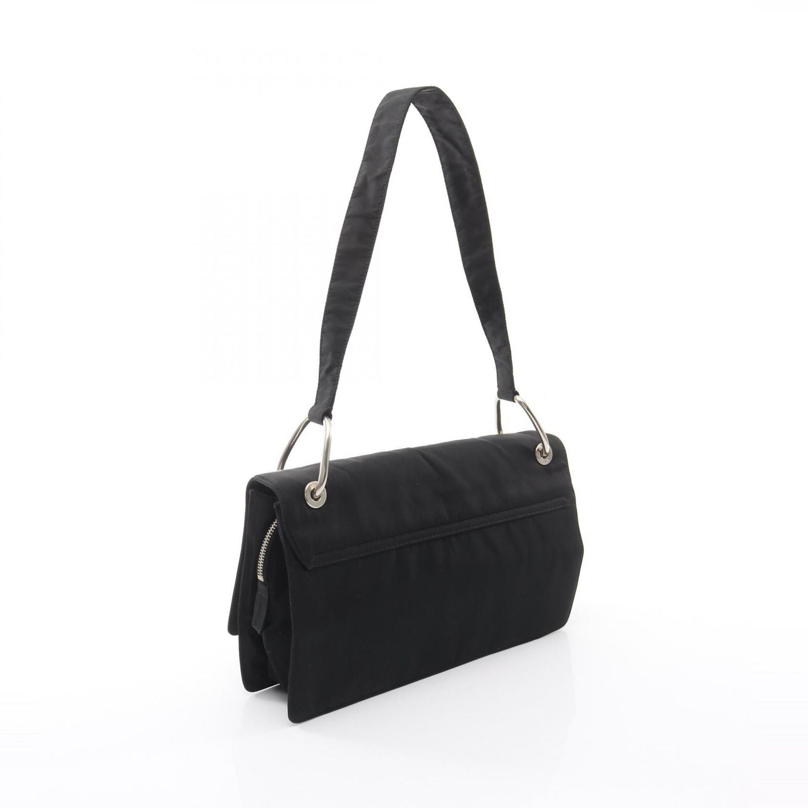 Prada Lada Shoulder Bag Black Nylon lelogo — view 2