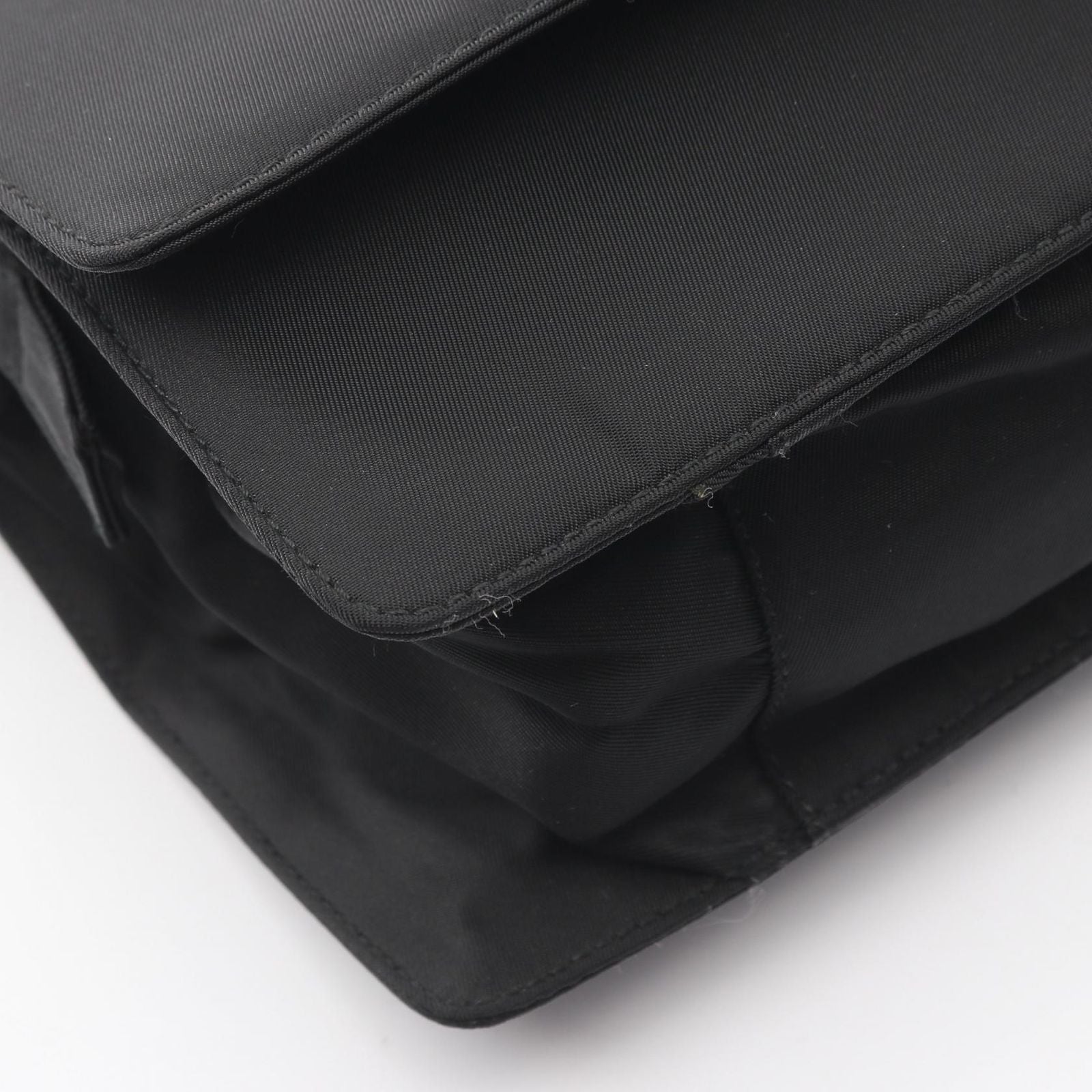 Prada Lada Shoulder Bag Black Nylon lelogo — view 7
