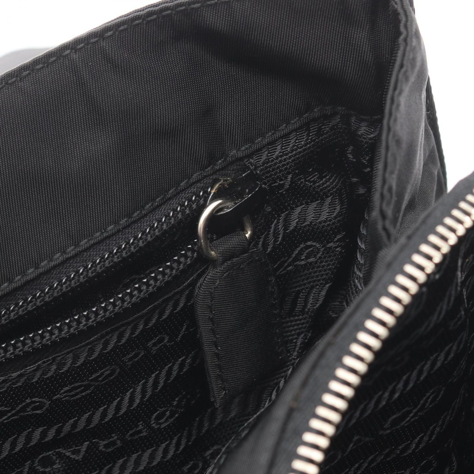 Prada Lada Shoulder Bag Black Nylon lelogo — view 8