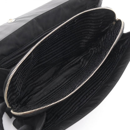 Prada Lada Shoulder Bag Black Nylon lelogo — view 3