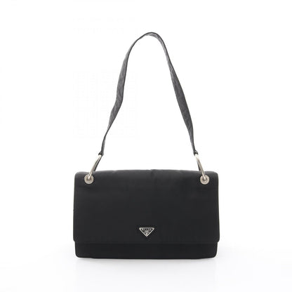 Prada Lada Shoulder Bag Black Nylon lelogo