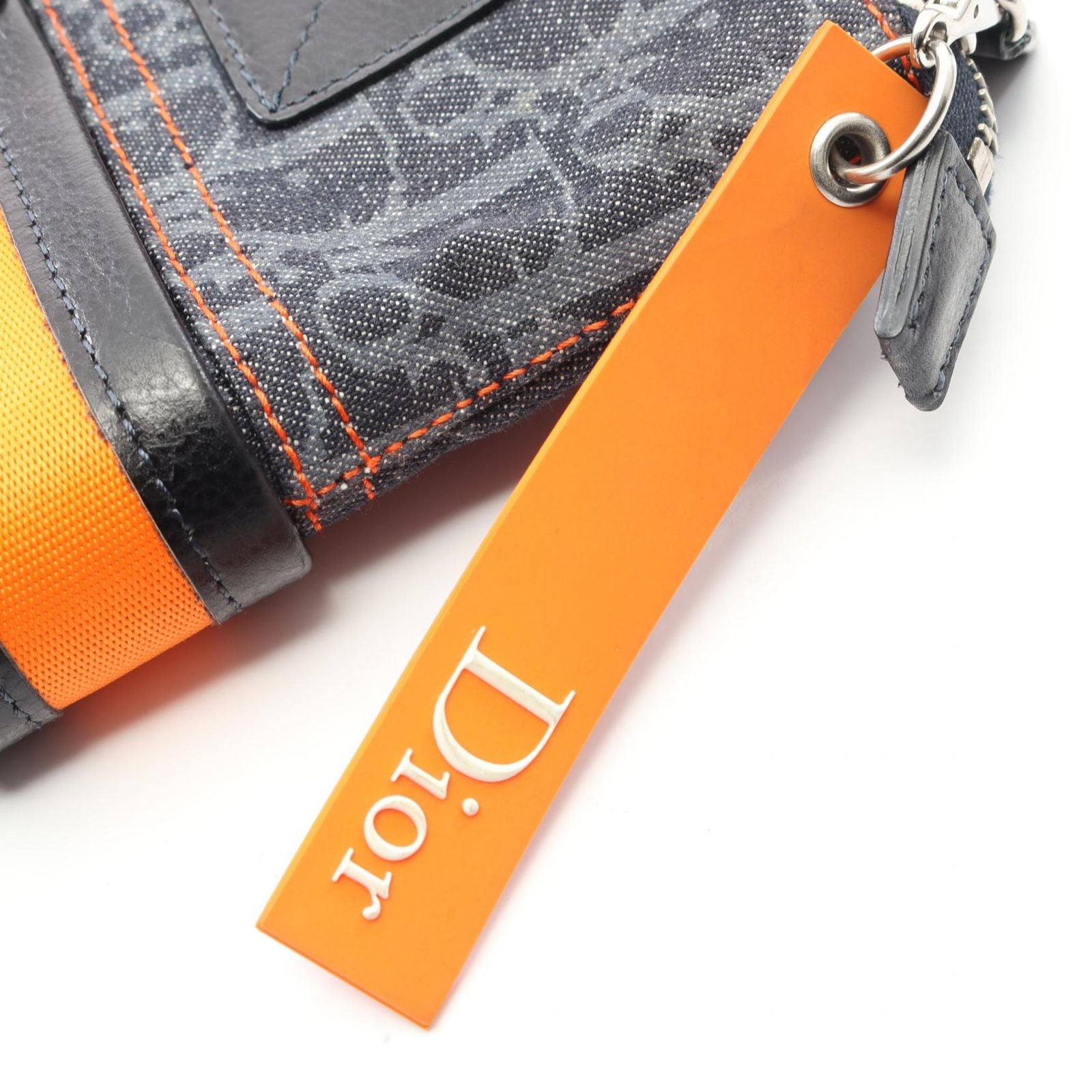 Dior Dio Tote Tobta Orange Denim Leather — view 7