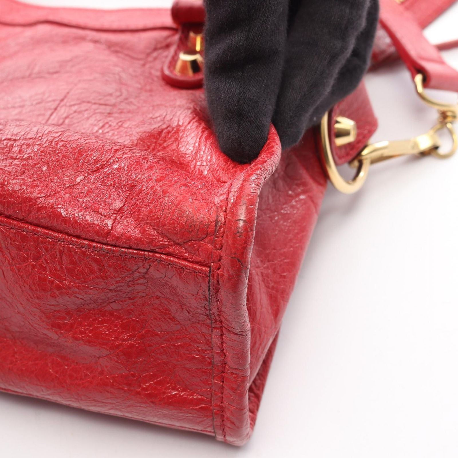 Balenciaga Handbag Ninelasnine Mini Red Leather Mini — view 7