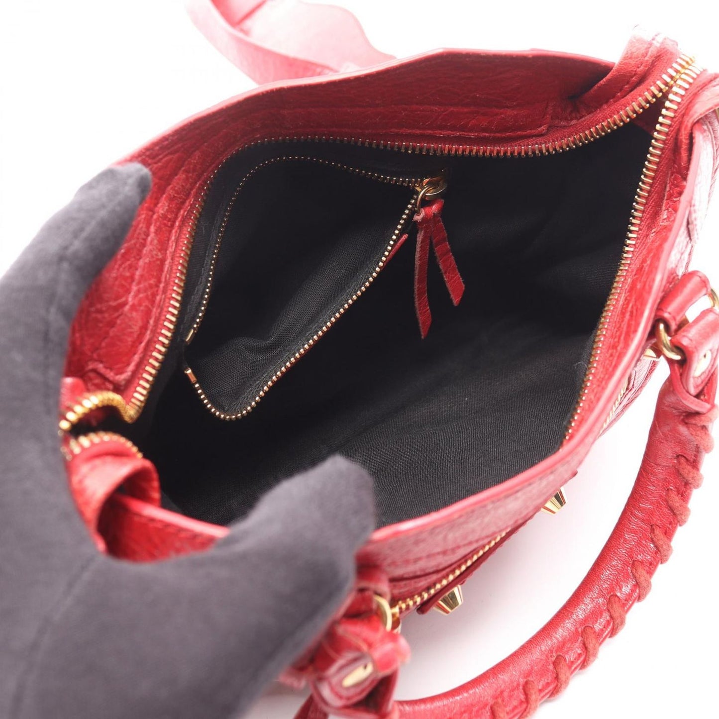 Balenciaga Handbag Ninelasnine Mini Red Leather Mini — view 3